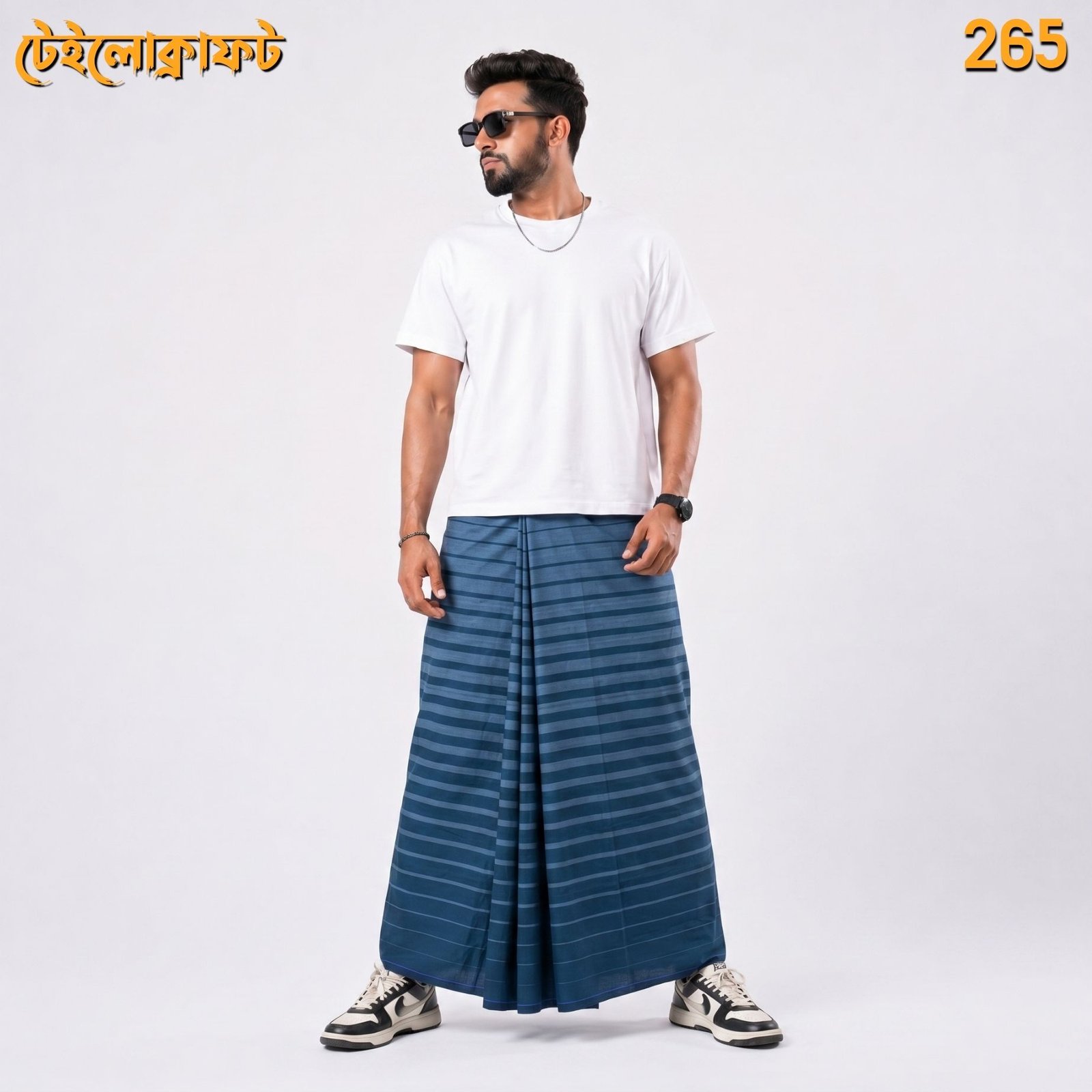 Tailocraft Men’s Pure Cotton Deep Lungi 5.5 Hand-265