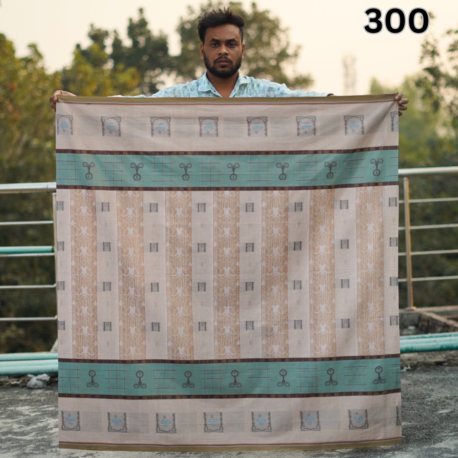 Tailocraft Men’s Pure Cotton Light Lungi 5.5 Hand-300