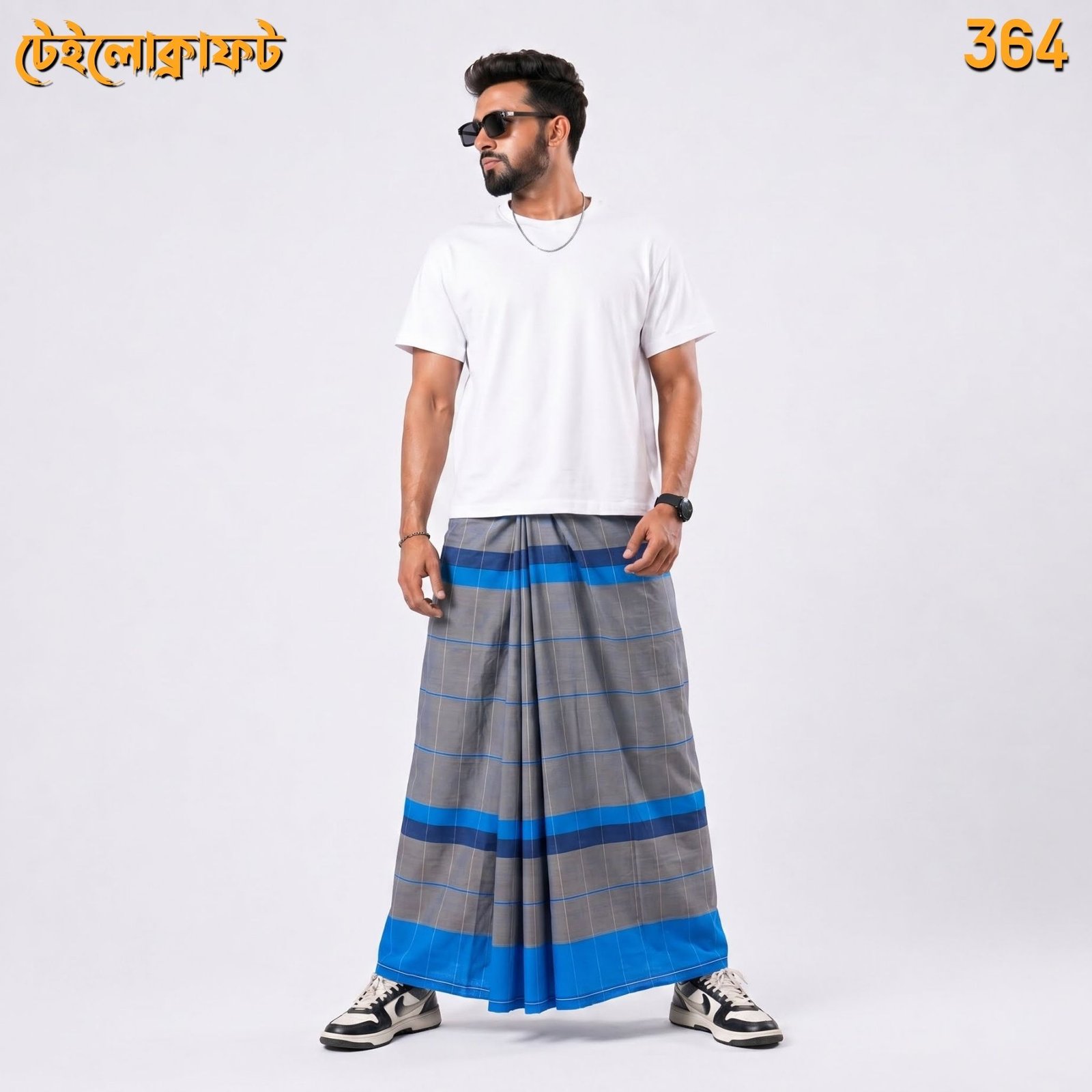 Tailocraft Men’s Pure Cotton Deep Lungi 5.5 Hand-364