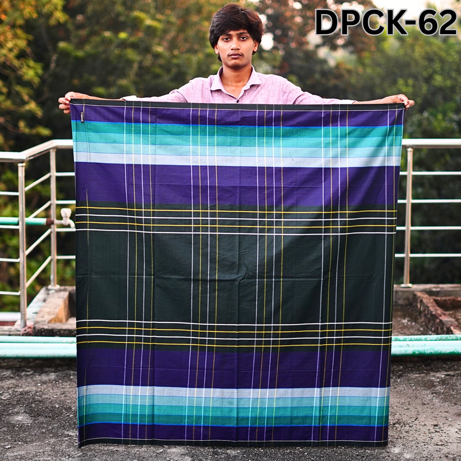 Tailocraft Men’s Pure Cotton Deep Lungi 5.5 Hand-62