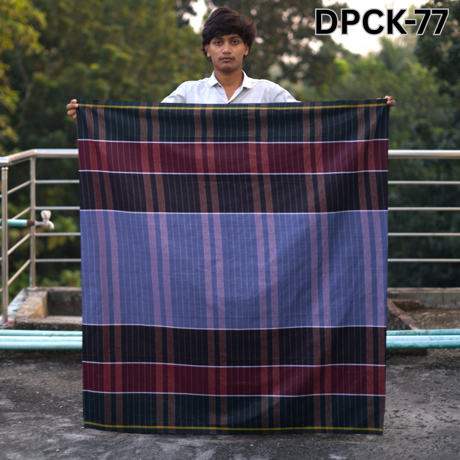Tailocraft Men’s Pure Cotton Deep Lungi 5.5 Hand-77